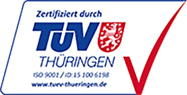 Zertifiziert durch TÜV Thüringen — ISO 9001